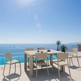 thumbnail image 2 of Loft Outdoor Dining Set with 6 Arm Chairs and 55 inch Extension Table Taupe, 2 of 5
