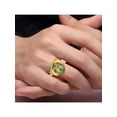 thumbnail image 2 of RYLOS Men's Rings 14K Yellow Gold Ring Designer Patriotic Eagle USA Ring With Diamonds and Green Quartz Rings For Men Size 8, 2 of 6