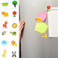 thumbnail image 3 of Fridge Magnets for Kids, 20 Pieces 3D Animal Refrigerator Magnets Set for Toddlers, Educational Learning Toy for Whiteboard, Full Back PVC Magnetic Animals, 3 of 9