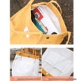 thumbnail image 3 of Sacs Fourre-Tout en Velours Côtelé pour Femmes, Sac à Bandoulière Léger Réutilisable, Grands Sacs Fourre-Tout, Sacs de Magasinage Rétro Décontractés, Sacs à Main avec Sangle Renforcée, Blanc, 3 of 8
