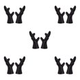 thumbnail image 1 of mmirethe 2pcs Easy To Install Antlers Sticker To Decorate Christmas Car Cute Waterproof black large 5Set, 1 of 6