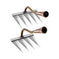 thumbnail image 1 of 2Pcs ing Hoe Rake Harrow Garden Flower Beds Planting Seeding for Industry Tilling Vegetable Backyard Digging Chopping Brass 4 Brass 5, 1 of 8