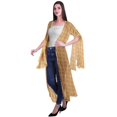 thumbnail image 3 of Moomaya Cardigan Long en Georgette Imprimée pour Femmes, Vêtements de Plage, Cache-Maillot, 3 of 5