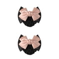 thumbnail image 2 of VONKY Easy To Wear Bow Work Hair Clips For Effortless Hairstyling On Go Wide Two Bows- light pink 2Set, 2 of 6