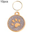 thumbnail image 2 of 10Pcs Pet Dog Cat ID Tag  Claw Engraved Collar Pendant Key Holder Bag Decor, 2 of 10