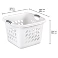 thumbnail image 2 of Sterilite 53 Liter White Laundry Basket, 2 of 10