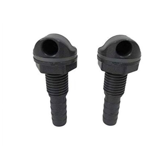 2X Spa Hot Tub Air Relief 3/8" Barb Gray Nozzle Fitting Leisure Bay Part See Video