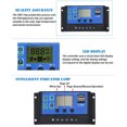 thumbnail image 3 of Yeacher Contrôleur Solaire 30A, Panneau Solaire Amélioré avec Port USB, Régulateur Intelligent de Pile de Panneau Solaire, Contrôleur de Lampadaire à Écran LCD Multifonction et Ajustable, 3 of 7