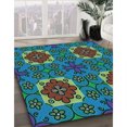 thumbnail image 3 of Ahgly Tapis d'Intérieur Lavable en Machine Carré Transitionnel Vert Mer Clair, 5 Pieds Carré, 3 of 7