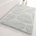 thumbnail image 4 of Vixolx Luxury Rabbit Fur Bath Rugs Memory Foam Faux Fur Bath Mats for Bathroom Floor Non Slip Soft Fuzzy Thicker Plush Shower Mat Leaf Rugs for Bathtub Kitchen Home Entrance (Gray, 16x24 inch), 4 of 9