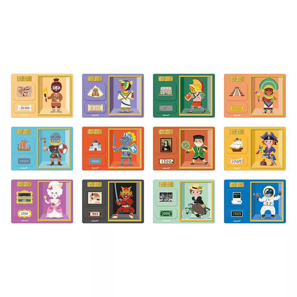 Janod - Magneti'Book Histoire - Jeux magnétiques éducatifs - Jouet pour enfants et tout-petits - Jeu d'imagination et de créativité - Jouet pour développer la motricité fine - 3 à 8 ans - J02598
