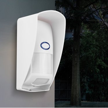 TOPINCN Système d'Alarme Sans Fil Détecteur PIR, Détecteur de Mouvement PIR Extérieur, Étanche Détecteur de Mouvement Infrarouge PIR Sans Fil pour Système de Sécurité Alarme Domestique