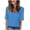 Bleu Ciel, variante sur LOVZFMLL Hauts d'Été pour Femmes 2025 T-Shirts de Mode pour Femmes Décontractés à Col en V Amples Mignons T-Shirt Manches 1/2 Haut pour Dames
