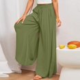 thumbnail image 4 of Women Oversized Pants Solid Color Ladies Casual Pants Boho Style Vacation Outfit, 4 of 6