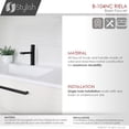 thumbnail image 3 of Stylish Riela 7 ½" Ht Single Handle Matte Black & Silver Bathroom Faucet B-104NC, 3 of 12