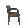 thumbnail image 4 of Lenox Steel Reception Waiting Room 2 Seats Chair / Charcoal Steel / Brown, 4 of 5