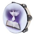 thumbnail image 3 of Handheld Percussion, Easy To Play Purple Tambourine, For Party Concert  20cm, 3 of 8