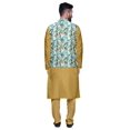 thumbnail image 3 of Atasi Traditional Mens Dupion Silk Kurta Pajama Set With Nehru Jacket Men Wear, 3 of 3