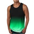 thumbnail image 1 of IROINID Débardeurs pour Hommes, Mode Décontractée, Impression Dégradée, Col Rond, Sport, 1 of 4