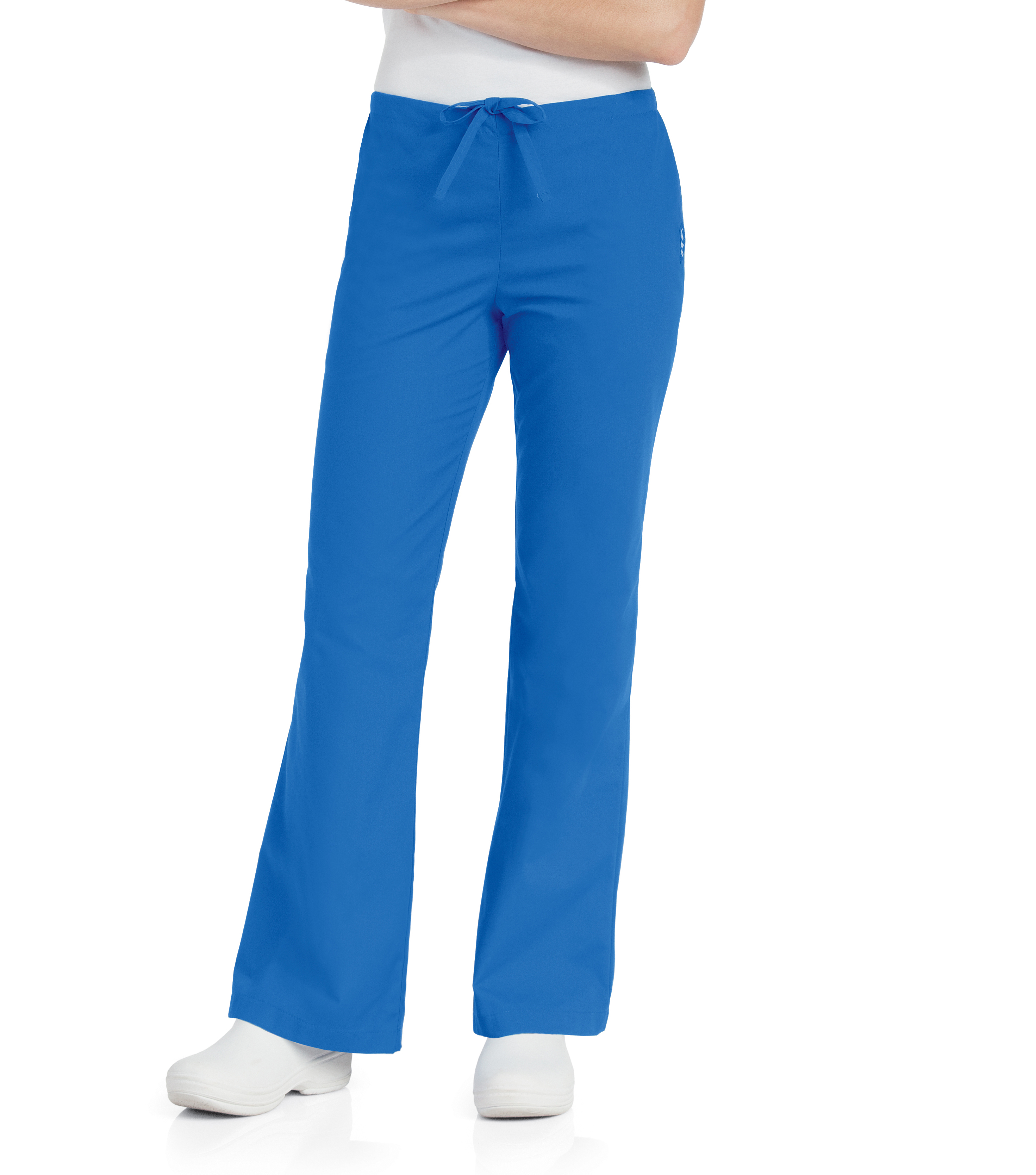 Landau Essentials Pantalon d'Uniforme à Jambe Évasée pour Femmes : Coupe Classique et Décontractée, Cordon de Serrage/ Taille Élastique 8335