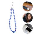 thumbnail image 2 of Miangastore Beaded Mobile Phone Wrist Strap Blue Crystal 1Pcs 8.3X0.3In, 2 of 8