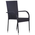 thumbnail image 4 of vidaXL 5 Piece Garden Dining Set Black, 4 of 5