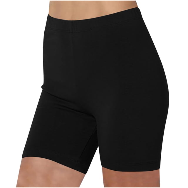 Timegard Running Shorts for Women Bike Short Leggings High Waist Solid Color Comfy Athletic Shorts