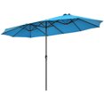 thumbnail image 2 of Patiojoy Parasol de Patio Double Face de 15 Pi, Parasol de Marché Extra-Grand pour l'Extérieur, Bleu, 2 of 7
