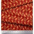 thumbnail image 3 of Soimoi Georgette Viscose Fabric Leaves & Floral Artistic Decor Fabric Printed Yard 42 Inch Wide, 3 of 5