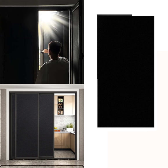 WHEANG Clearance Static Cling Privacy Window Film Black B Lackout Removable No Adhesive
