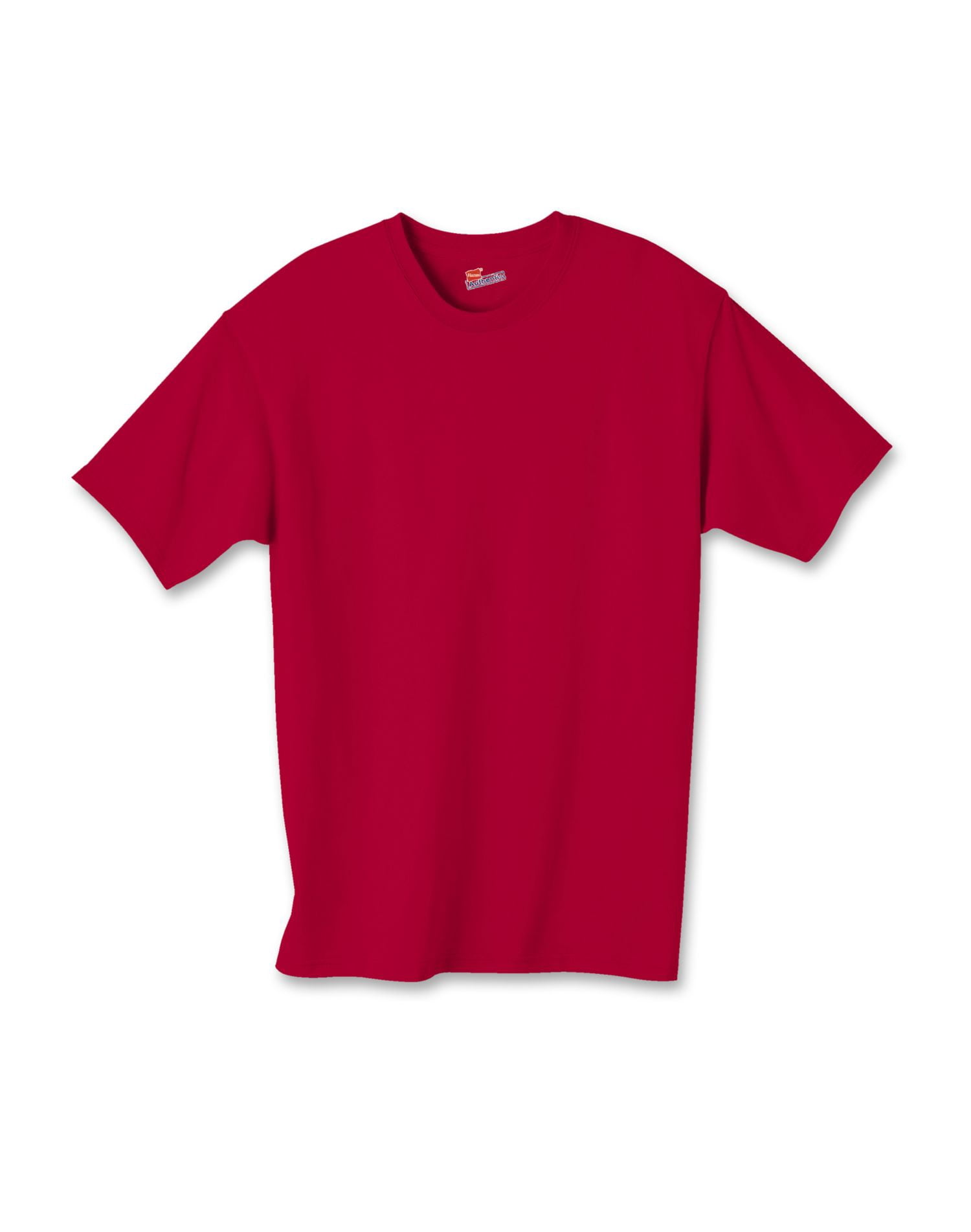 Hanes T-Shirt en Coton pour Enfant Authentique Sans Étiquette, TG, Rouge Foncé