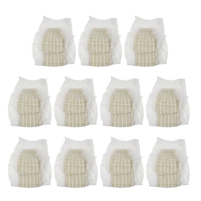 11Pcs Old People Leak-proof Diapers Adult Disposable Cloth Diapers (White)