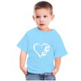 thumbnail image 2 of vdgthytj T-Shirts de la Saint-Valentin pour Tout-Petits Garçons Filles, Enfants, Col Rond Imprimé, Manches Courtes, Hauts, T-Shirt Graphique, Blouse, 2 of 6