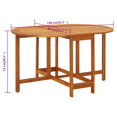 thumbnail image 4 of vidaXL Table de Jardin 130x90x72 cm Bois d'Acacia Massif, 4 of 5