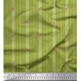 thumbnail image 1 of Soimoi Modal Satin Fabric Artistic Floral & Stripe Printed Fabric 1 Yard 42 Inch Wide, 1 of 3