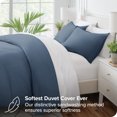 thumbnail image 4 of Bare Home Housse de Couette Sablée - Ultra Douce - Premium 1800 Collection - Ensemble 3 Pcs - Très Grand, Bering Sea, 4 of 8