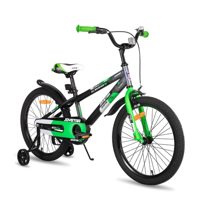 JOYSTAR New Berry Kids Bike, Ages 3-10, 12-20 Inch with Training Wheels, Green