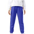 thumbnail image 3 of CHUANK Kids Boys Girls Sweatpants Workout Pants High Waisted Drawstring Trackpants Cinch Bottom Trousers, 3 of 5