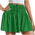 thumbnail image 1 of Summer Clearance 2025! Womens Plus Size Pants,Women's Summer Fashion Solid Color Drawstring Shorts, 1 of 5