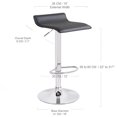 thumbnail image 3 of Bronte Living Leatherette Bar Stool 360 Swivel High Backrest Adjustable Height Base with Hard Floor Protection Plastic - Series Miranda - Set of 2, 3 of 7