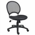thumbnail image 2 of Boss Office Products Chaise de Bureau de Travail en Tissu à Dossier en Maille, Noire, 2 of 4