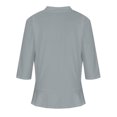 thumbnail image 4 of Hauts à Manches 3/4 pour Femmes Mode Décontractée Confortable Cardigan Couleur Unie Blouse Cardigan à Manches 3/4 pour Femmes Blouses et Hauts Mode Hauts pour Femmes Manches 3/4, 4 of 6