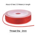 thumbnail image 2 of Unique Bargains Twisted Nylon Twine Thread Beading Cord 2mm 13M/43 Feet Extra Strong Braided Nylon String, Red, 2 of 6