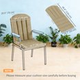 thumbnail image 3 of Outsunny Coussin de Chaise Adirondack 2 Pcs, Coussins de Chaise de Patio, Beige, 3 of 10