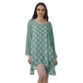 thumbnail image 1 of Moomaya Chemise à Manches Longues Femme Imprimée Robes Grande Taille Rayonne Tuniques Courtes, 1 of 4