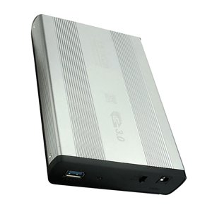 TISHITA Aluminum Alloy USB 3.0 to SATA External 3.5" HDD Hard Drive Enclosure Case, High Silver