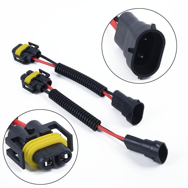 H11 H8 H9 Extension Wiring Harness Sockets Wire For Headlights or Fog Lights