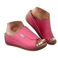 thumbnail image 1 of DXOUPM Sandals for Women Wedge Comfortable Breathable Open Toe Casual Beach Summer Sandals, 1 of 4