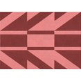 thumbnail image 1 of Ahgly Company Tapis d'Intérieur Rectangulaires Transitionnels Rouges Lavables à la Machine, 2 Pieds x 3 Pieds, 1 of 7