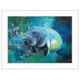 thumbnail image 1 of "Manatee II" By Tim Dardis, Printed Wall Art, Ready To Hang Framed Poster, White Frame, 1 of 1